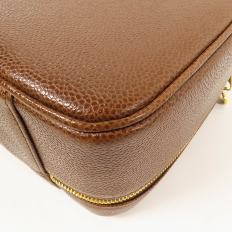 CHANEL 牛皮皮革Vintage Shoulder Bag金扣手挽肩背兩用袋-14