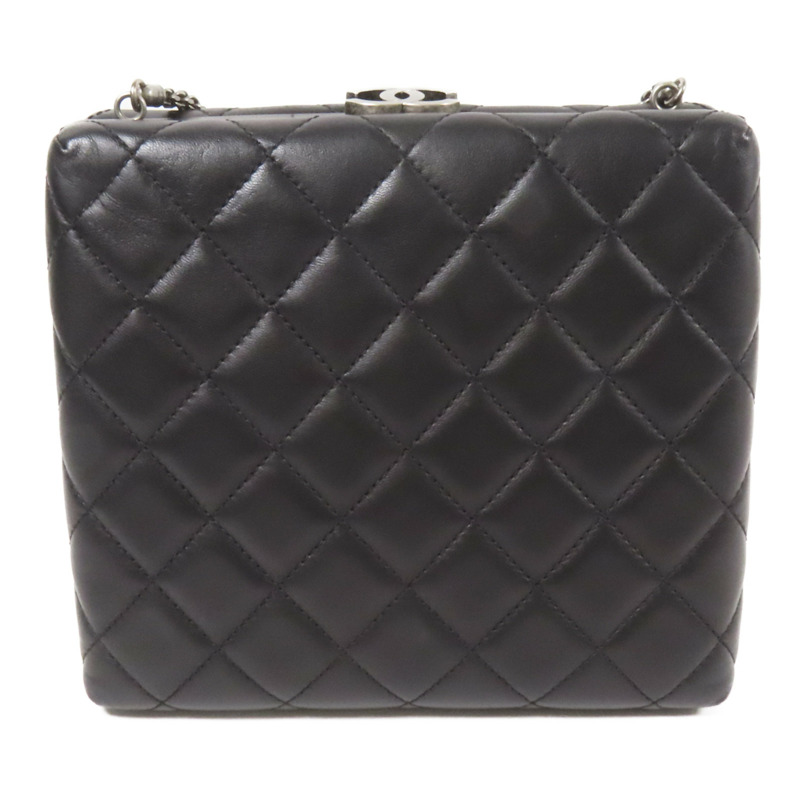 CHANEL 牛皮皮革Chain Shoulder鏈帶肩背袋-1