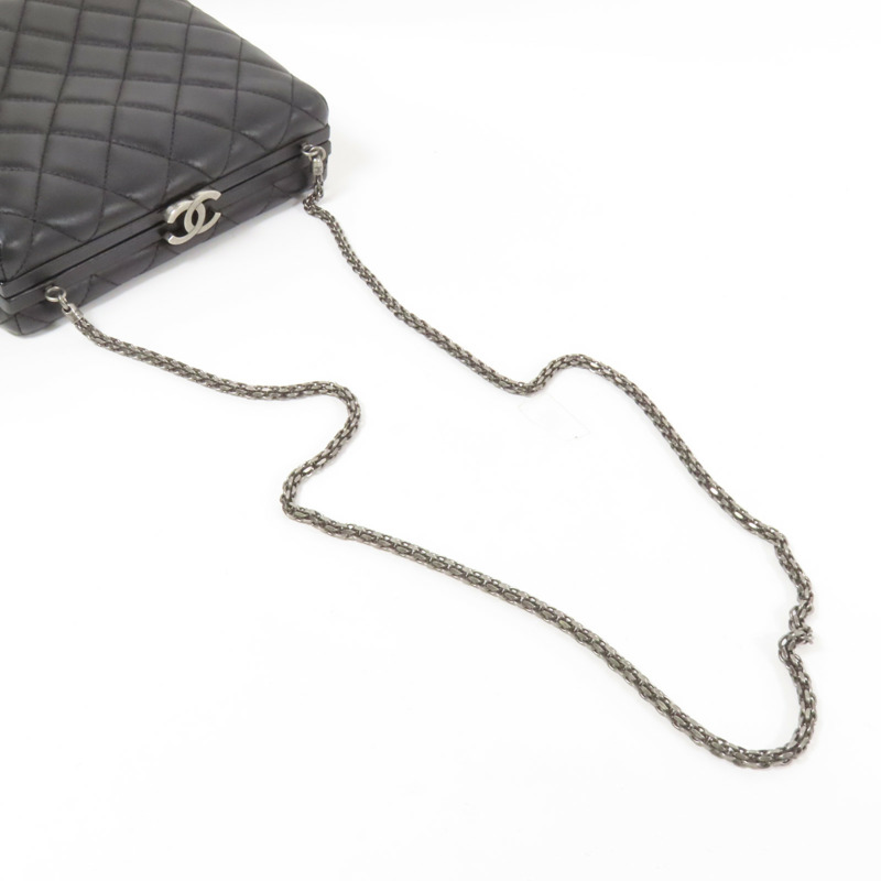 CHANEL 牛皮皮革Chain Shoulder鏈帶肩背袋-4