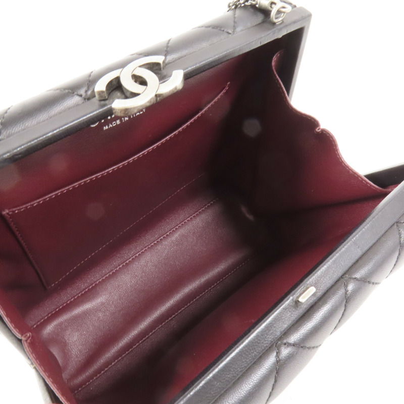 CHANEL 牛皮皮革Chain Shoulder鏈帶肩背袋-5