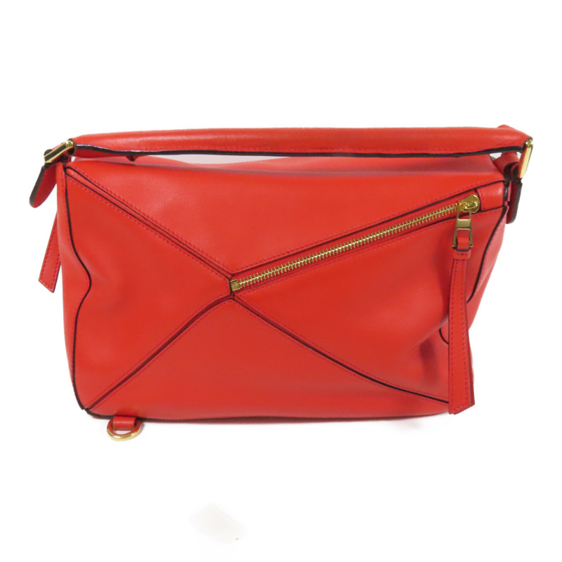 LOEWE 牛皮皮革Puzzle Medium金扣手挽肩背兩用袋-1