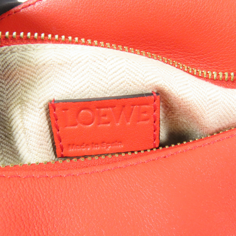 LOEWE 牛皮皮革Puzzle Medium金扣手挽肩背兩用袋-8