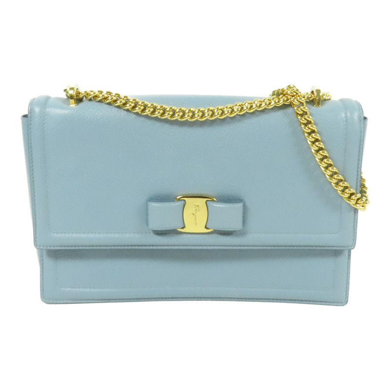 Salvatore Ferragamo 牛皮皮革Shoulder Bag金扣肩背袋-0