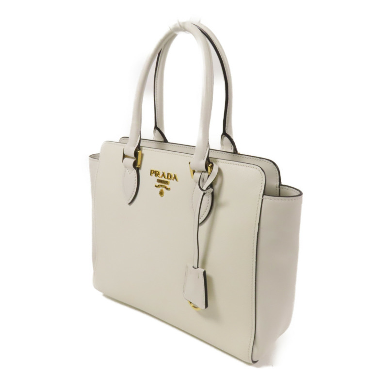 PRADA Saffiano皮革2Way Shoulder Bag金扣手挽肩背兩用袋-2