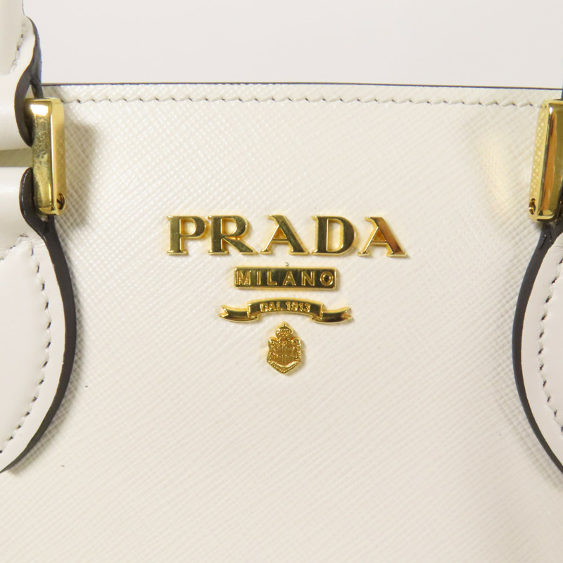 PRADA Saffiano皮革2Way Shoulder Bag金扣手挽肩背兩用袋-6