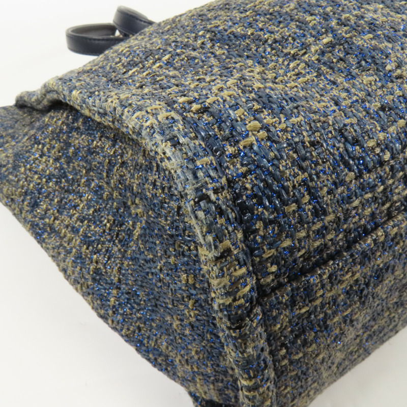 CHANEL Straw Small Deauville Tote Bag金扣鏈帶肩背袋-10