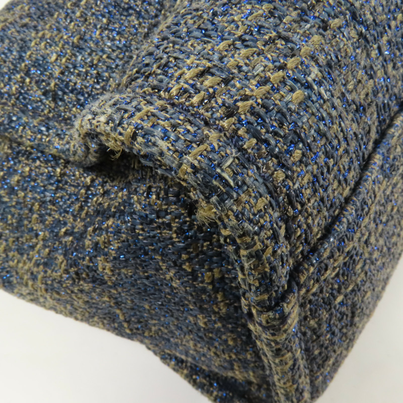 CHANEL Straw Small Deauville Tote Bag金扣鏈帶肩背袋-12