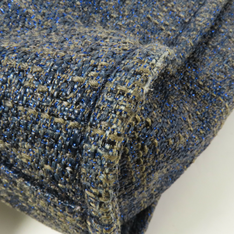 CHANEL Straw Small Deauville Tote Bag金扣鏈帶肩背袋-13