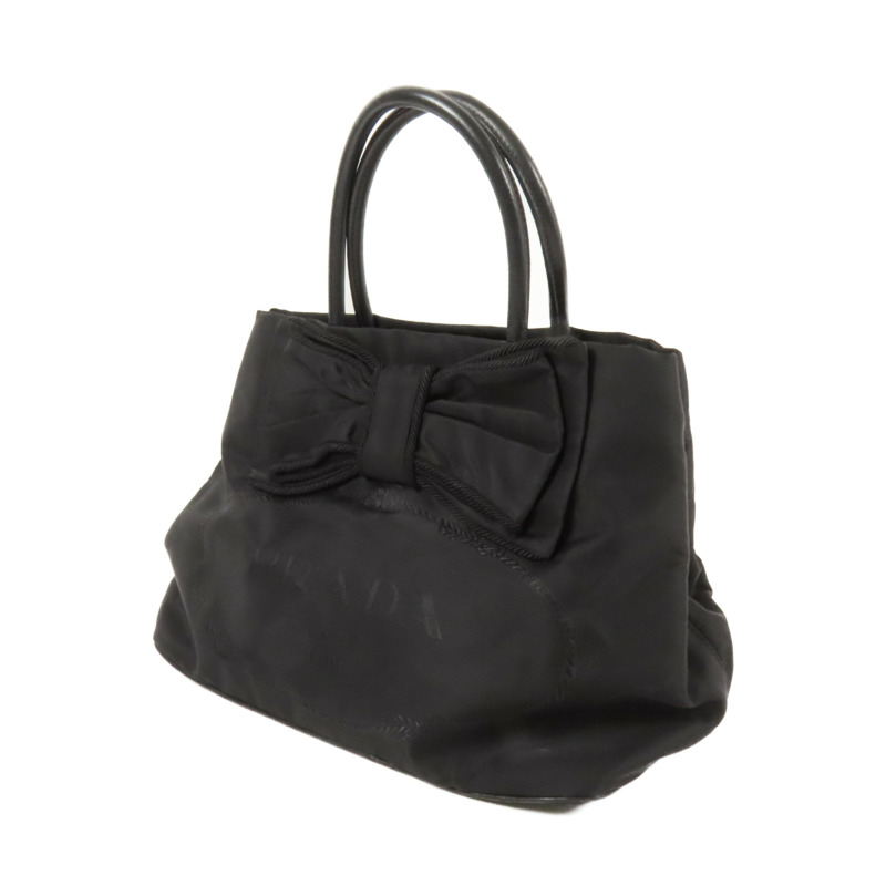 PRADA 尼龍Ribbon Motif金扣手挽肩背兩用袋-2