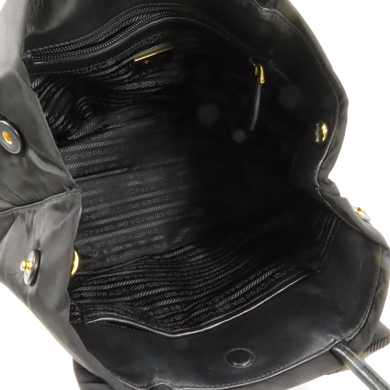 PRADA 尼龍Ribbon Motif金扣手挽肩背兩用袋-5