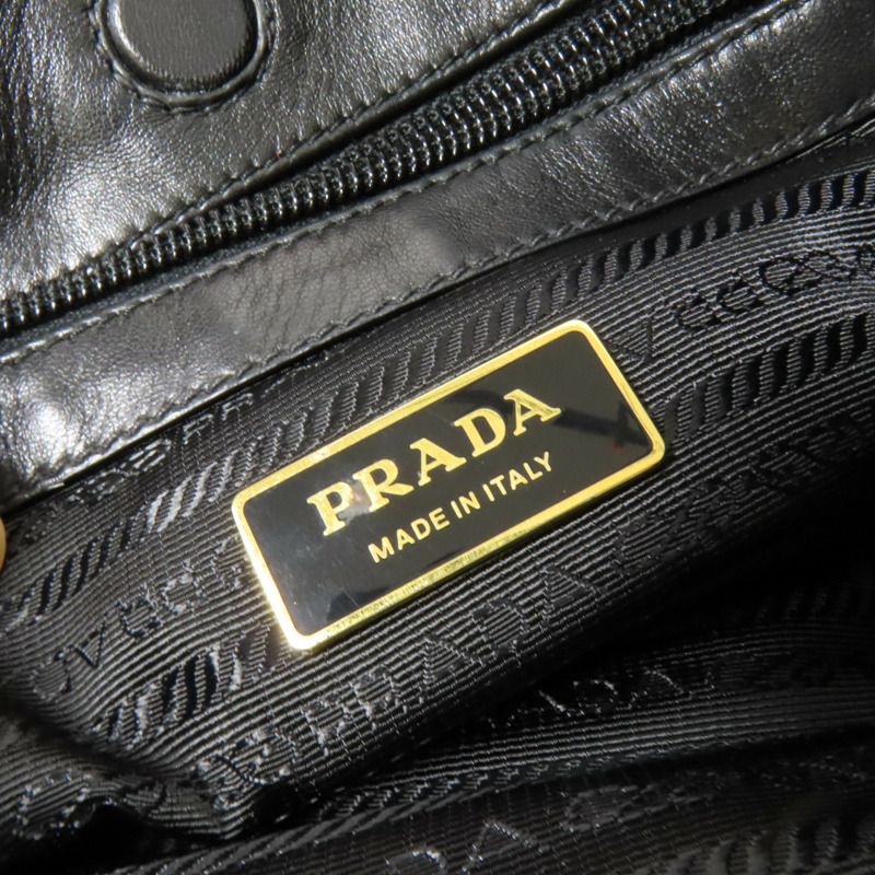 PRADA 尼龍Ribbon Motif金扣手挽肩背兩用袋-9