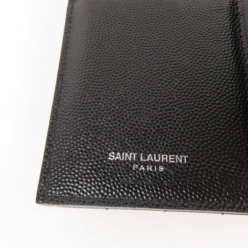 YVES SAINT LAURENT 牛皮皮革Fold Wallet銀扣錢包-8