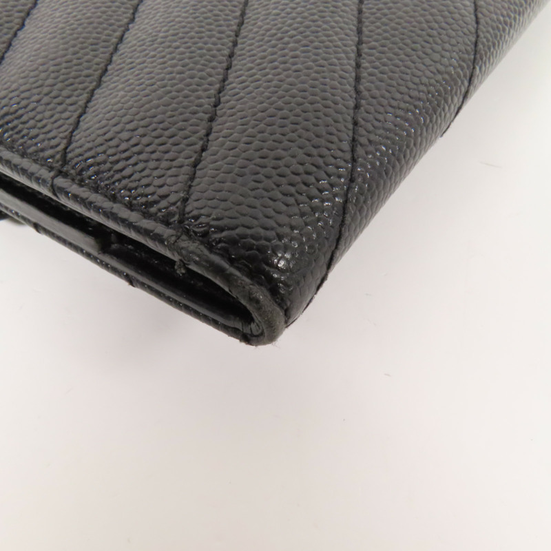 YVES SAINT LAURENT 牛皮皮革Fold Wallet銀扣錢包-9