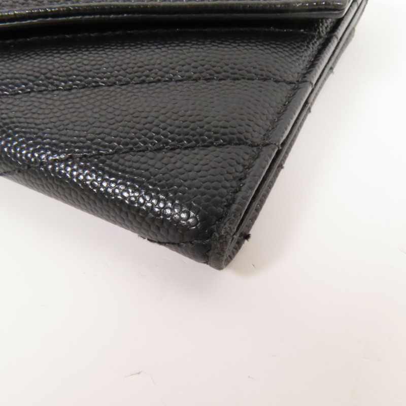 YVES SAINT LAURENT 牛皮皮革Fold Wallet銀扣錢包-12