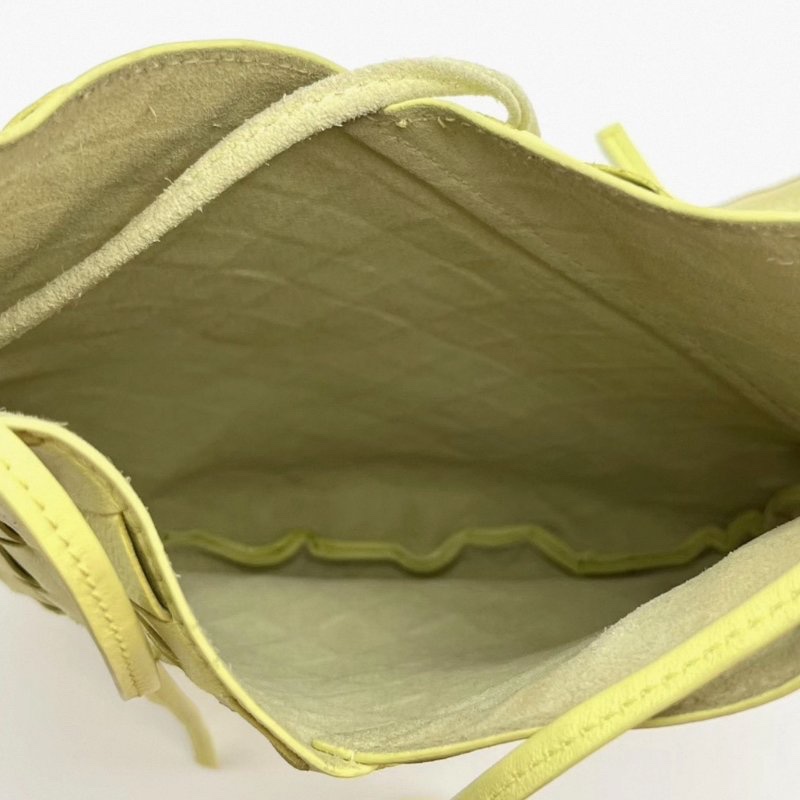 BV 淺黃色小號 Solstice子母編織肩背包 26*28*2 98新配件塵袋-1