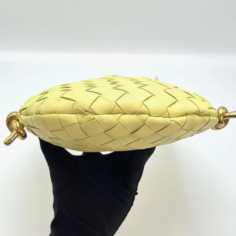 BV 淺黃色小號 Solstice子母編織肩背包 26*28*2 98新配件塵袋-3