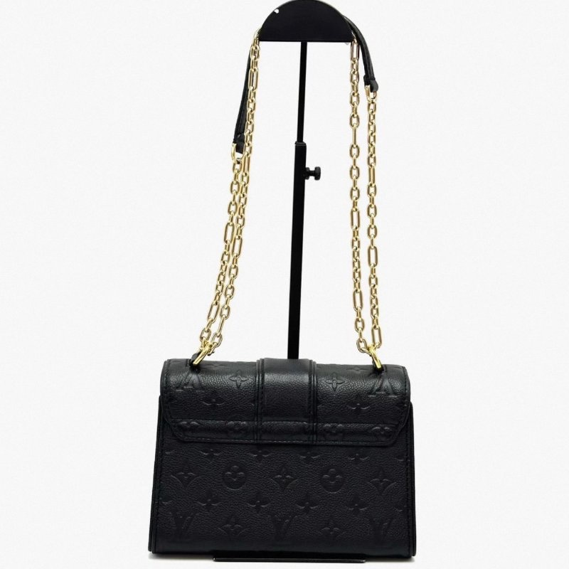 LV 黑色Saint sulpice全皮肩背斜背包21.5*14*8.5 98新配件塵袋-5