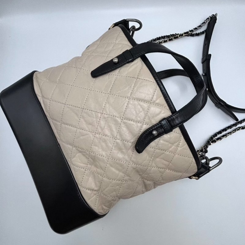 CHANEL 裸粉色流浪中號托特手提肩背斜背包 28*25 98新配件塵袋-4