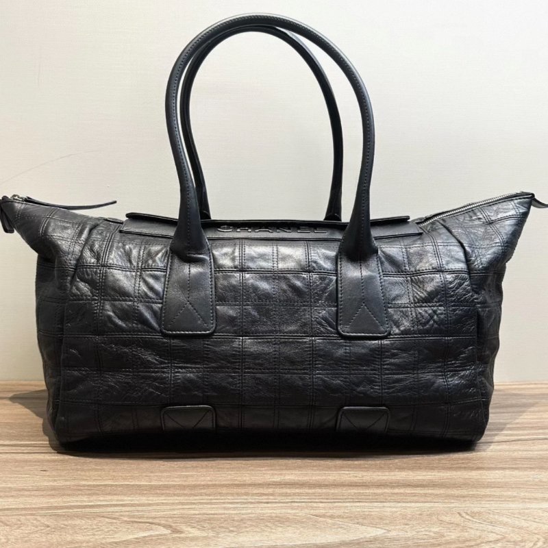 CHANEL 黑色肩背托特包 40*26*20 98新配件塵袋-5
