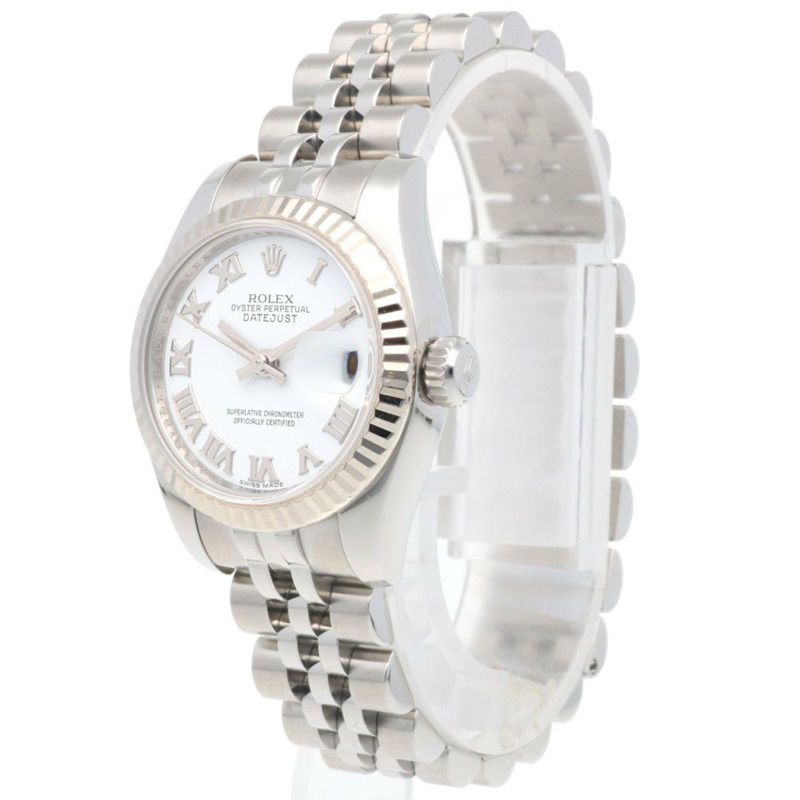 勞力士蠔式恆動日誌型腕錶，不鏽鋼材質，型號179174，自動上鍊，翻新錶，隨機序號（2010年後生產），女士款，羅馬數位時標-2