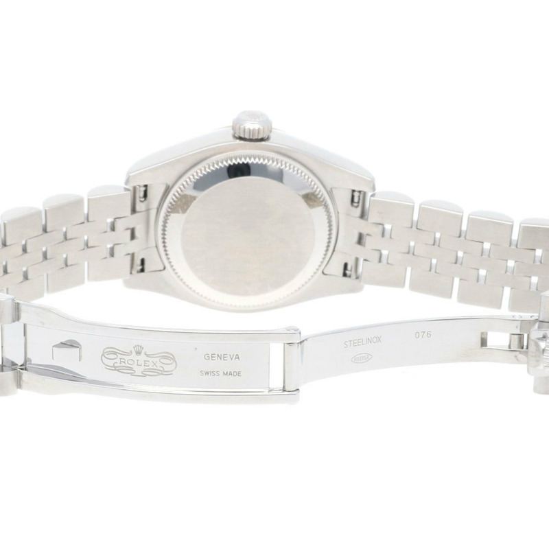勞力士蠔式恆動日誌型腕錶，不鏽鋼材質，型號179174，自動上鍊，翻新錶，隨機序號（2010年後生產），女士款，羅馬數位時標-8