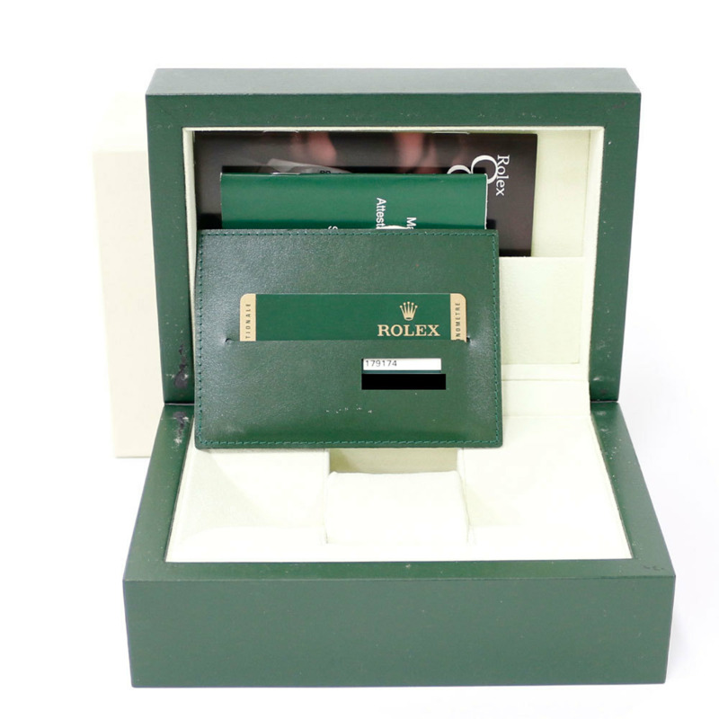 勞力士蠔式恆動日誌型腕錶，不鏽鋼材質，型號179174，自動上鍊，翻新錶，隨機序號（2010年後生產），女士款，羅馬數位時標-12