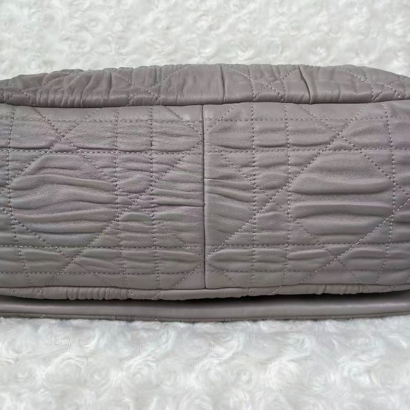 Dior褶皺菱格紋肩背腋下hobo包-5