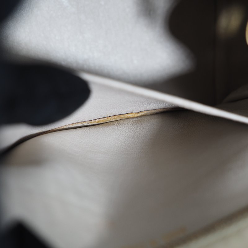 CHANEL 中古淺奶茶色雙鏈條單肩包-8