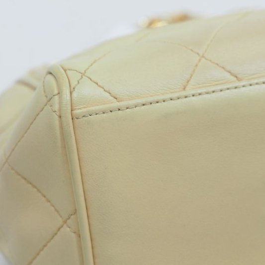 CHANEL 中古淺奶茶色雙鏈條單肩包-11