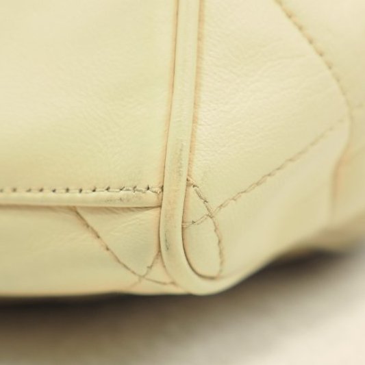 CHANEL 中古淺奶茶色雙鏈條單肩包-13