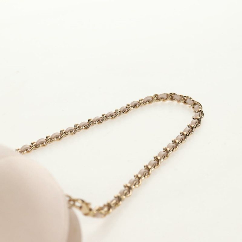 【日本直送】香奈兒山茶花鏈肩背包，緞麵粉紅金色雙C標誌，貨號150477V-15