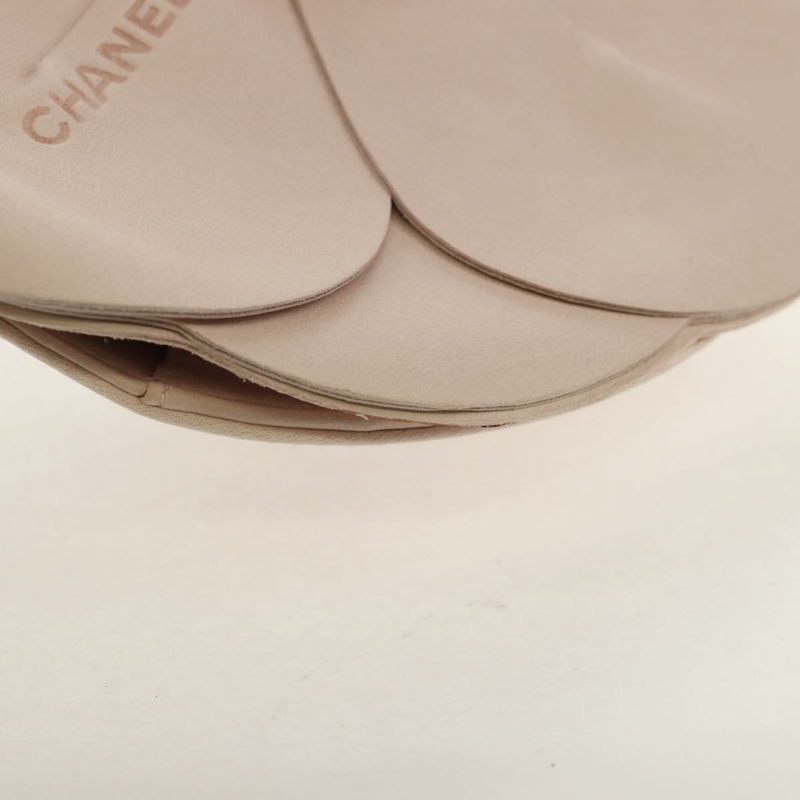 【日本直送】香奈兒山茶花鏈肩背包，緞麵粉紅金色雙C標誌，貨號150477V-18