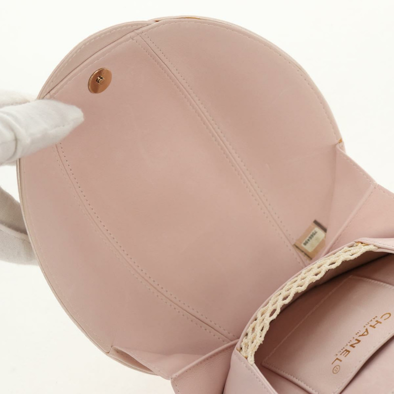 【日本直送】香奈兒山茶花鏈肩背包，緞麵粉紅金色雙C標誌，貨號150477V-27