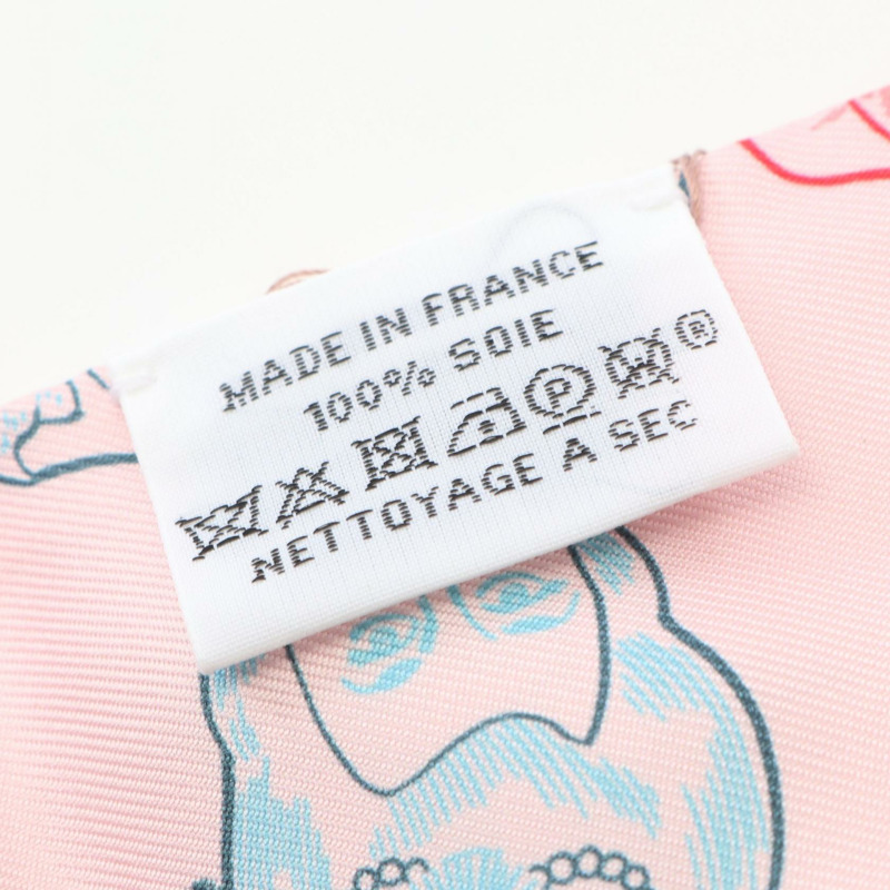 愛馬仕 Twilly 絲巾 DRESS CODE 絲綢 粉紅色 紅色 藍色 多色 二手 女士-2