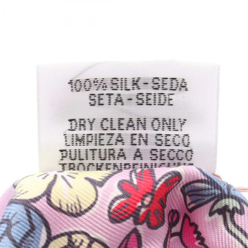 愛馬仕 Twilly MILLE ET UN LAPINS 絲巾，粉紅色、藍色、多色，二手，女士款-2