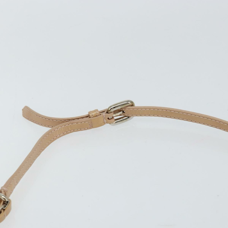 【日本直送】Salvatore Ferragamo Vala 琺瑯手提包 2way 米色 銀色 Auth 150429-8