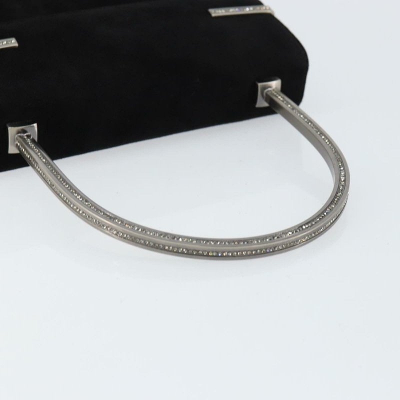 【日本直送】Salvatore Ferragamo 手提包 麂皮 黑色 銀色 正品 BA7548-6