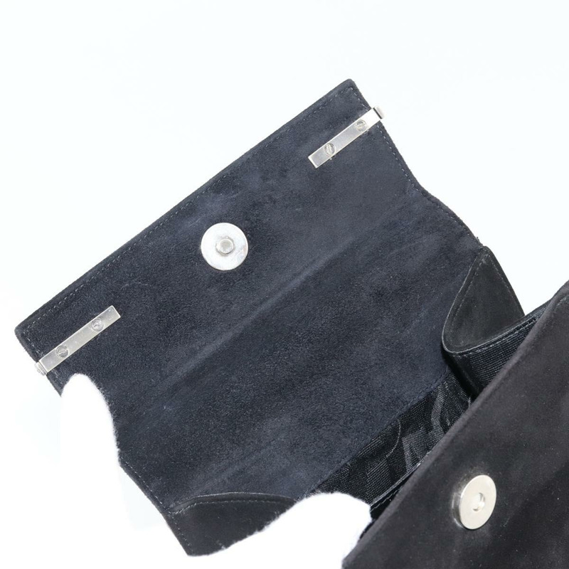 【日本直送】Salvatore Ferragamo 手提包 麂皮 黑色 銀色 正品 BA7548-9