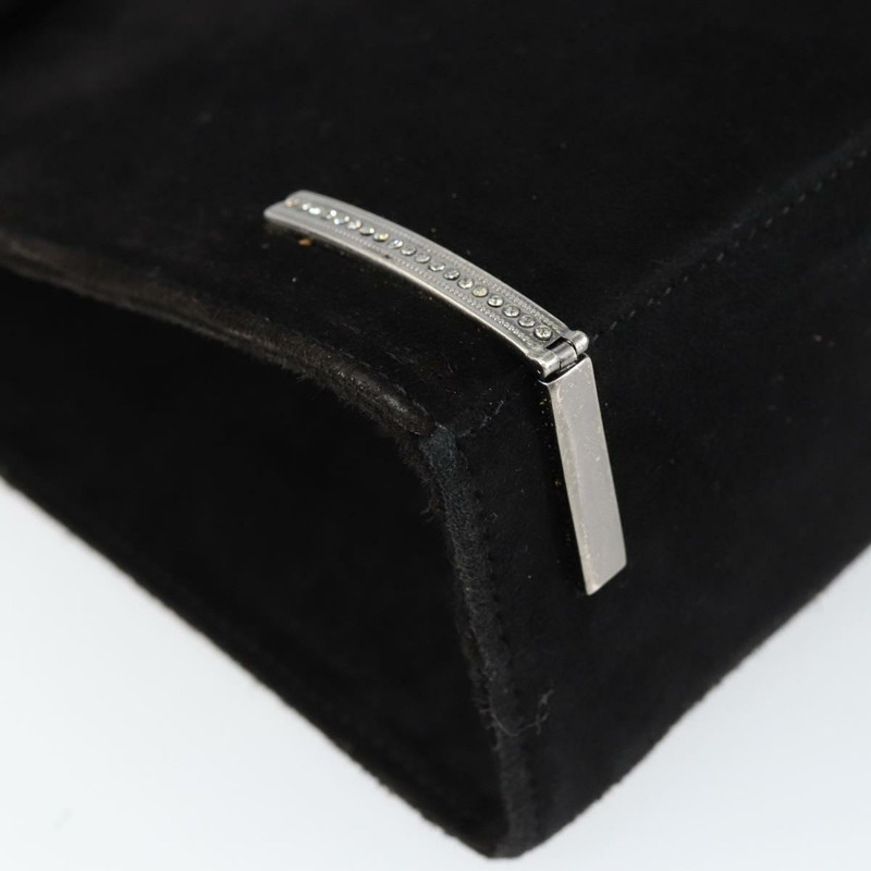 【日本直送】Salvatore Ferragamo 手提包 麂皮 黑色 銀色 正品 BA7548-13