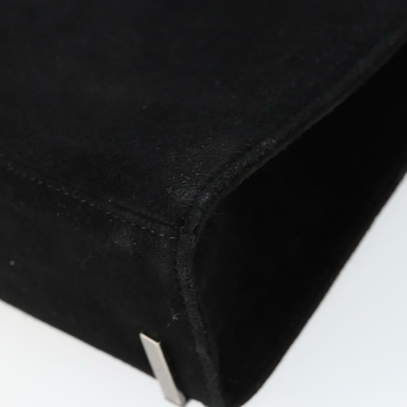 【日本直送】Salvatore Ferragamo 手提包 麂皮 黑色 銀色 正品 BA7548-14