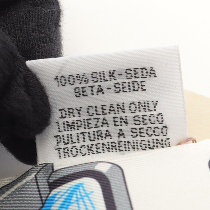 愛馬仕 Twilly HERMES STORY 絲巾 白色 紅色 多色 二手 女士-2