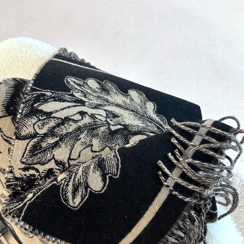 【全❤️】Burberry馬術騎士徽標 雙面 羊絨提花 絨線圍巾 女款 典藏米色-4