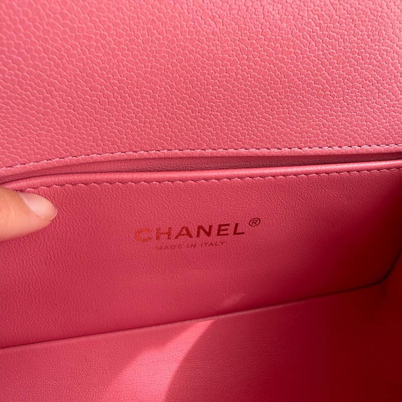Chanel荔枝粉色金Boy20公分-18