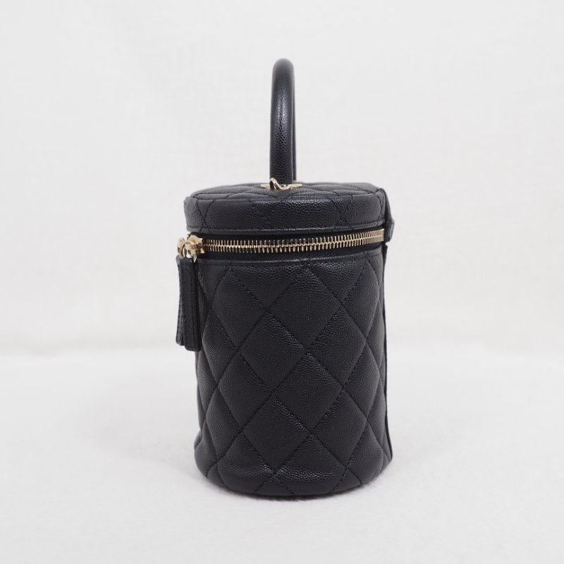 CHANEL 黑色金扣vanity case 晶片款-3