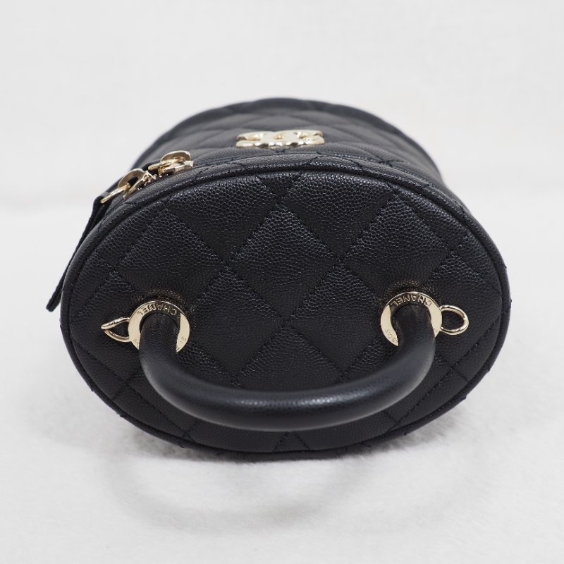 CHANEL 黑色金扣vanity case 晶片款-5