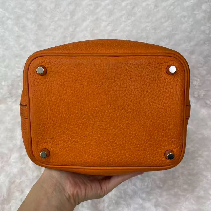 Hermes Picotin18橙色銀扣-3