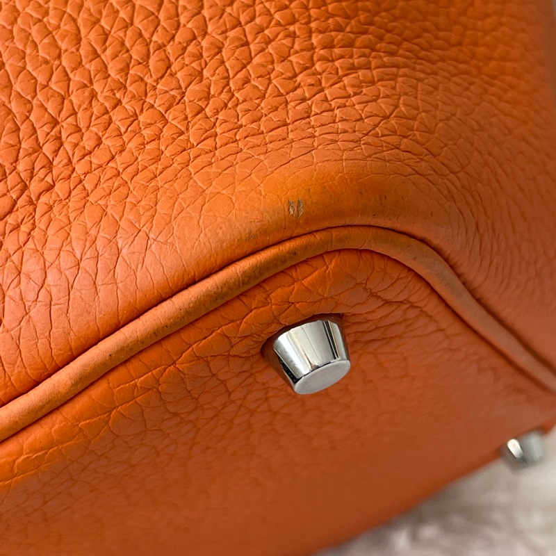 Hermes Picotin18橙色銀扣-7