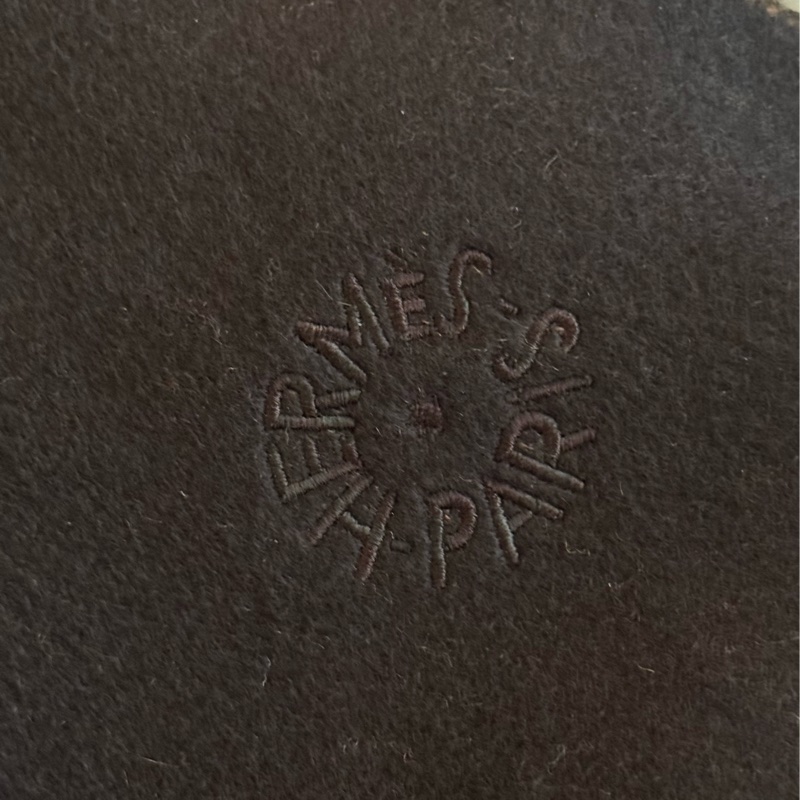 Hermes Double Face 黑拼橙色羊絨大圍巾-3