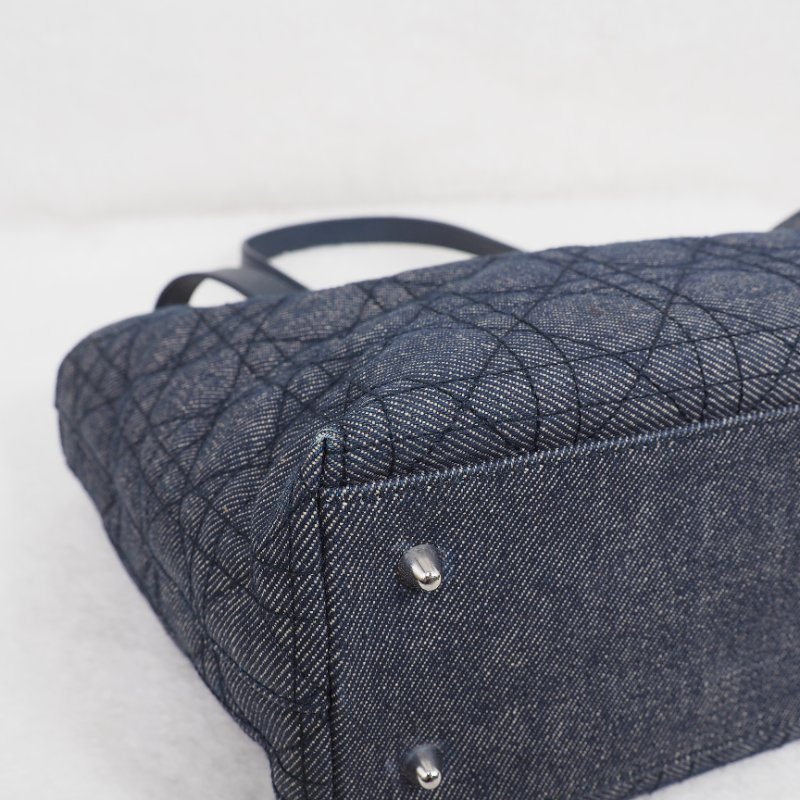 DIOR Cannage Denim tote bag-6