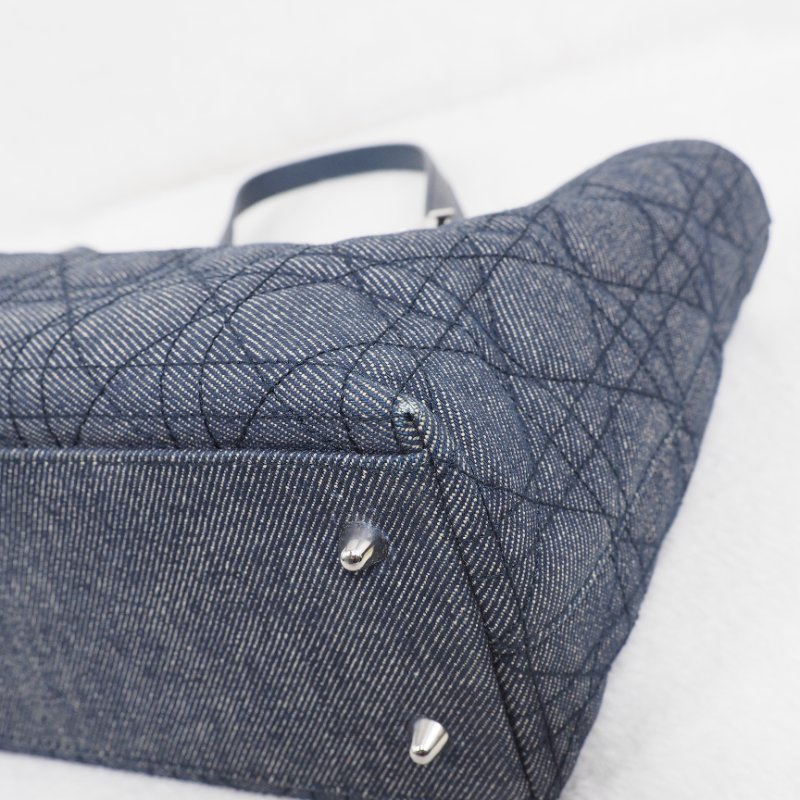 DIOR Cannage Denim tote bag-7